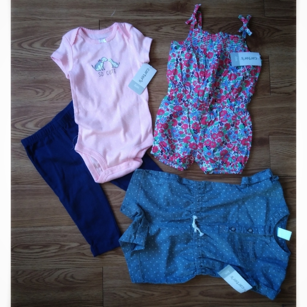 Carters Girls Size 6M NWT 4 Piece Summer/Spring
